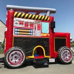 Hüpfburg Feuerwehrauto Fire Truck mieten