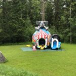 Luftschloss Elefant Disco mieten Eventspiele Schweiz